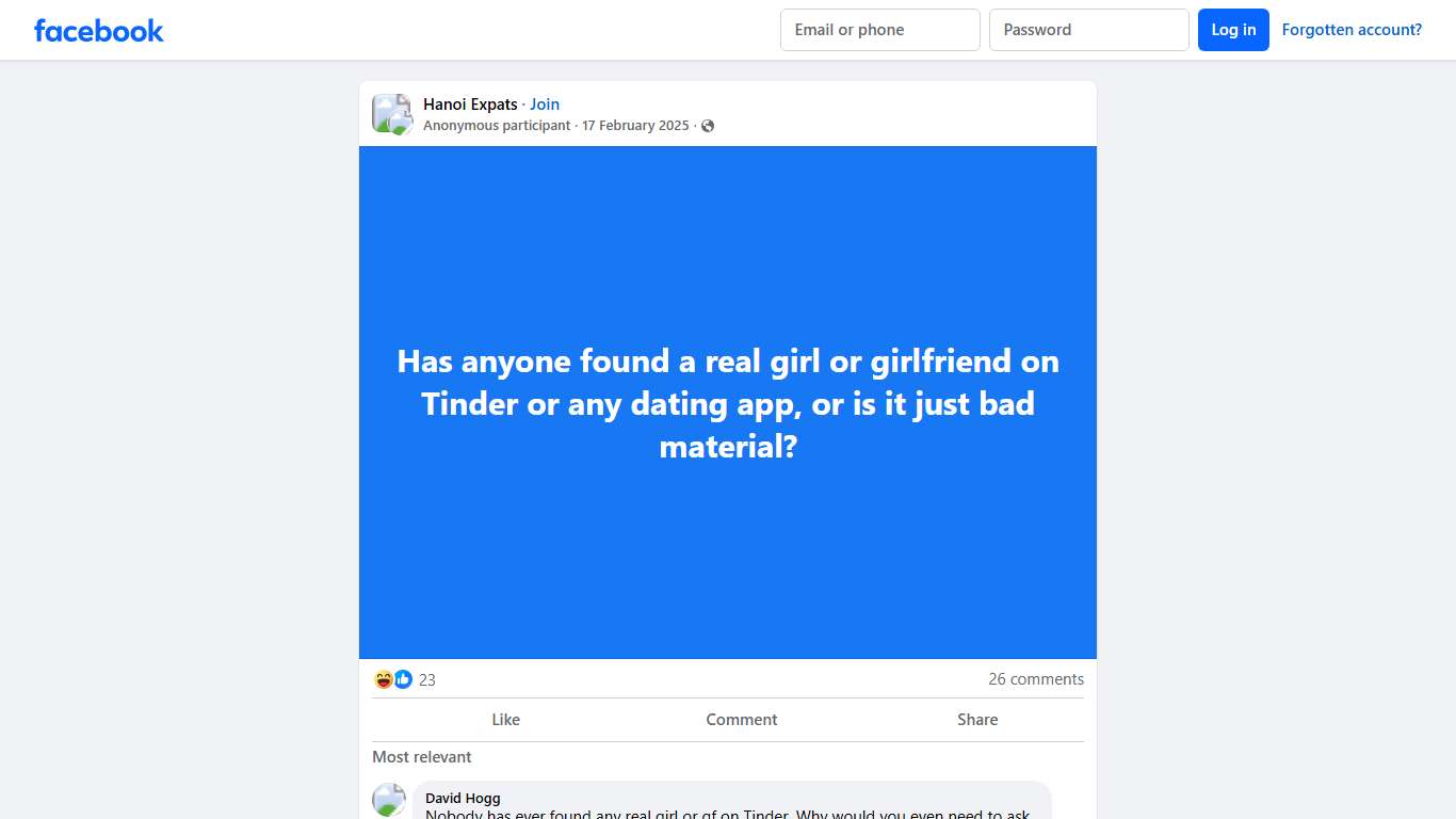 Hanoi Expats Has anyone found a real girl or girlfriend on Tinder or any dating app, or is it just bad material Facebook